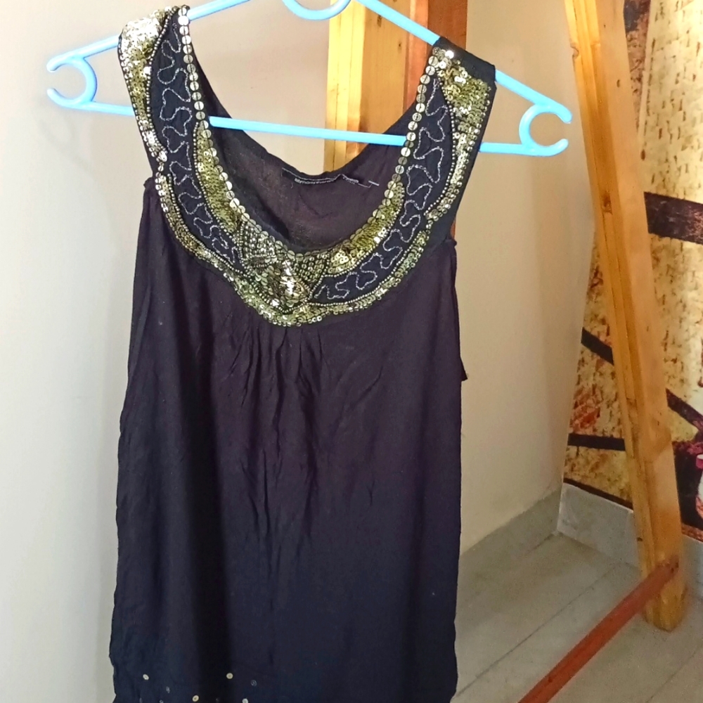Black party wear sequin top